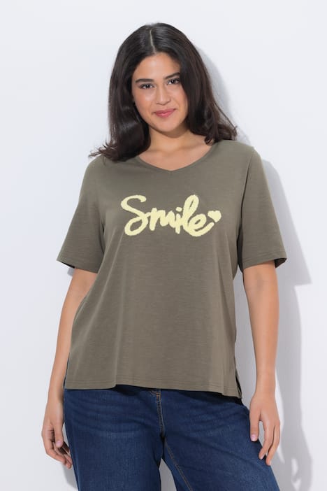 T-Shirt, Smile, Classic, V-Ausschnitt, Halbarm