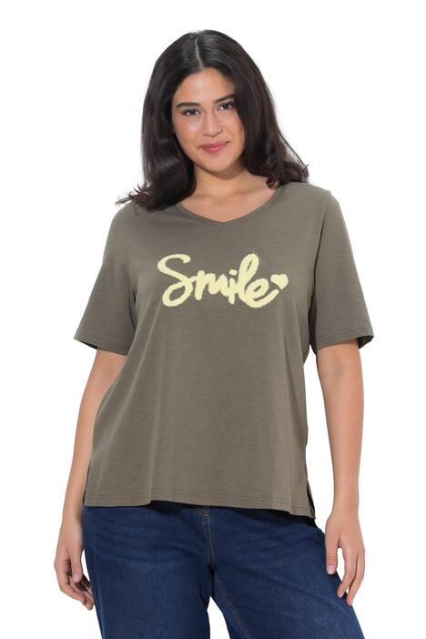 Tričko, SMILE, Classic, výstřih do V, krátké rukávy