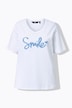 T-shirt, Smile, klasyczny krój, dekolt w szpic, rękaw 1/2