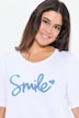 T-shirt, Smile, klasyczny krój, dekolt w szpic, rękaw 1/2