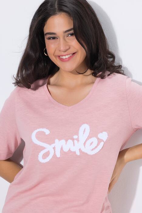 T-Shirt, Smile, Classic, V-Ausschnitt, Halbarm