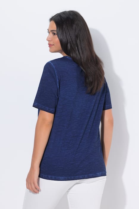 T-Shirt, Spitze, Classic, V-Ausschnitt, Halbarm