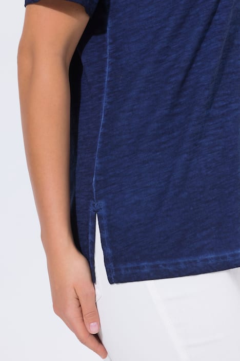 T-Shirt, Spitze, Classic, V-Ausschnitt, Halbarm