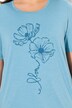 T-shirt classica con fiori, scollo a girocollo e mezze maniche