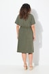 Jerseykleid, A-Linie, Tunika-Ausschnitt, Halbarm