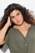 Jerseykleid, A-Linie, Tunika-Ausschnitt, Halbarm