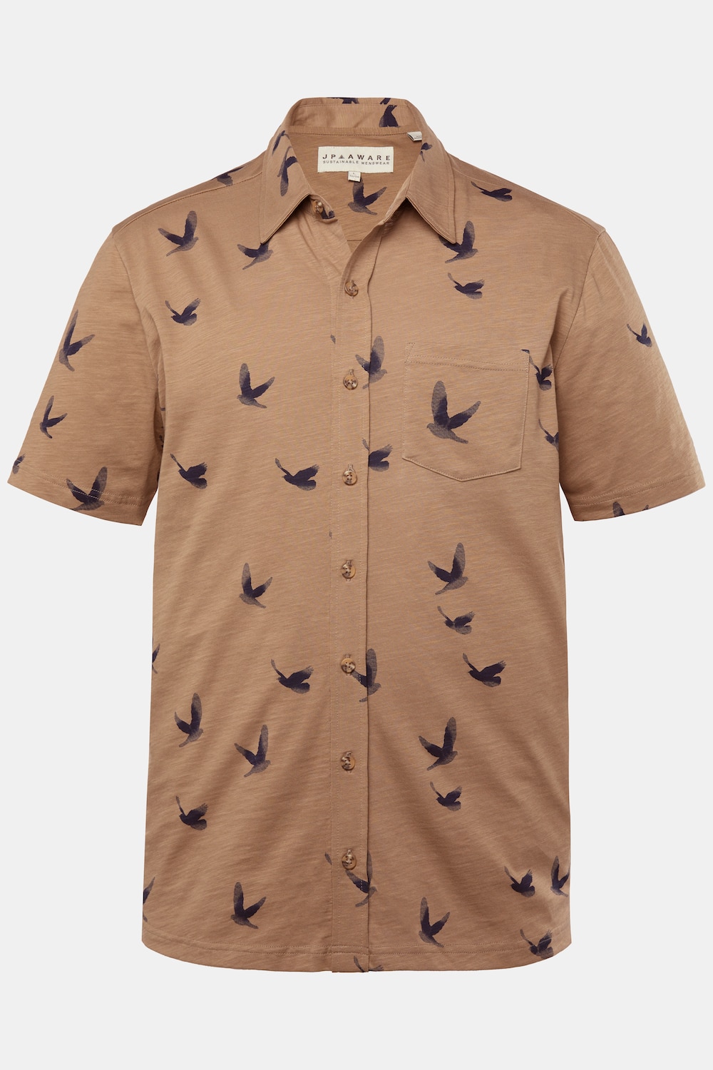 JP AWARE Jersey-Hemd, Nachhaltigkeit, Halbarm, Modern Basic Fit, GOTS zertifizierte Biobaumwolle, bis 7 XL