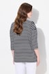 Ringelshirt, Stickerei, Oversized, Rundhals, 3/4-Arm