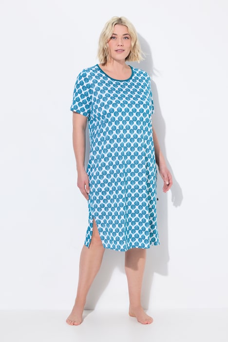 Shell Print Short Sleeve Nightgown