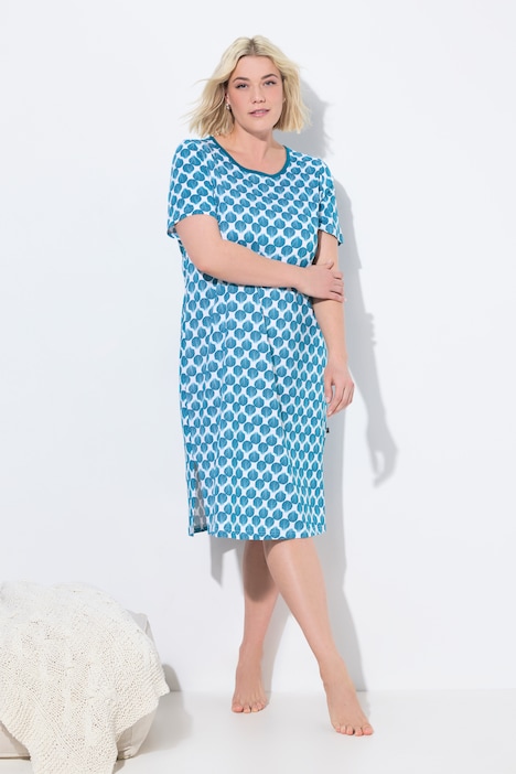 Shell Print Short Sleeve Nightgown