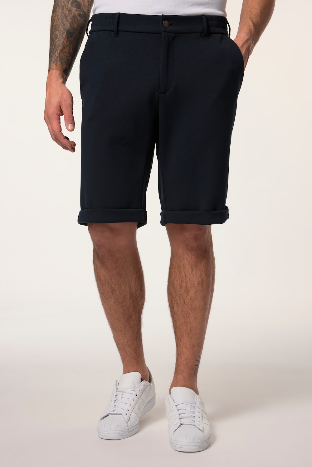 Große Größen JP AWARE Chino-Bermuda, Herren, blau, Größe: 70, Baumwolle, JP-Aware