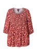 Mačkaná halenka, pačvork potisk, A střih, kulatý výstřih, 3/4 rukávy