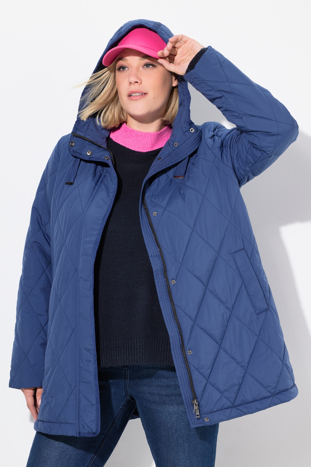 Große Größen HYPRAR Funktions-Steppjacke, Damen, blau, Größe: 62/64, Polyester, Ulla Popken