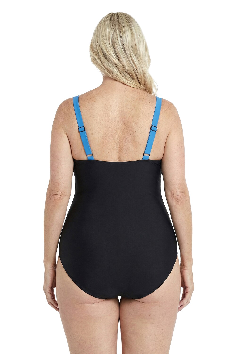Stora storlekar Baddräkt, Dam, svart, storlek: 52, Polyester/Elastan, Ulla Popken