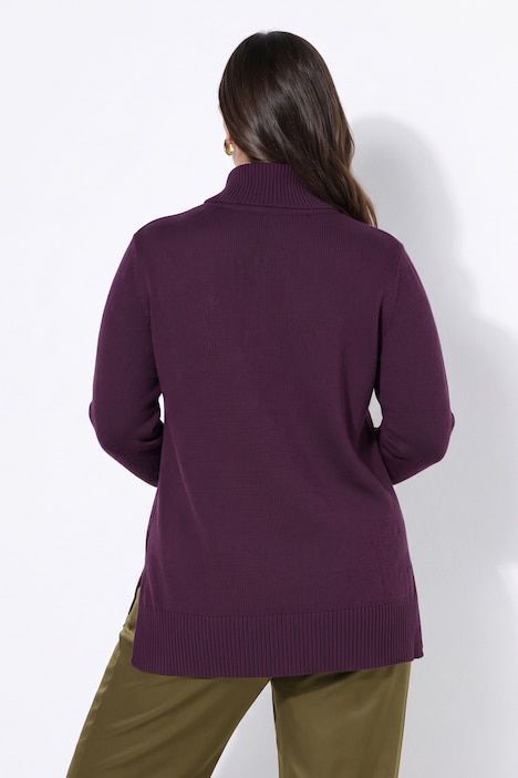 Pullover, A-Linie, Rollkragen