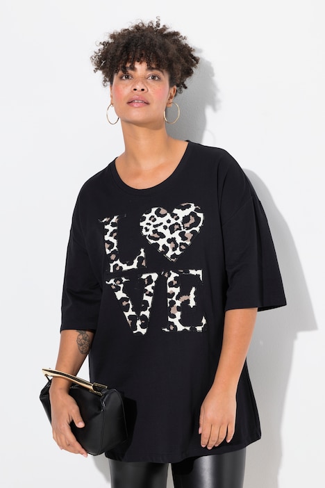 T-Shirt, oversized, Leo LOVE Statement