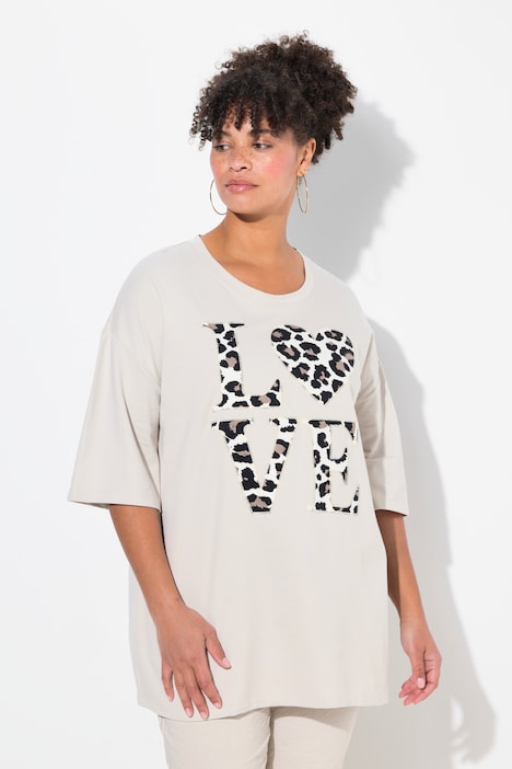 T-Shirt, oversized, Leo LOVE Statement