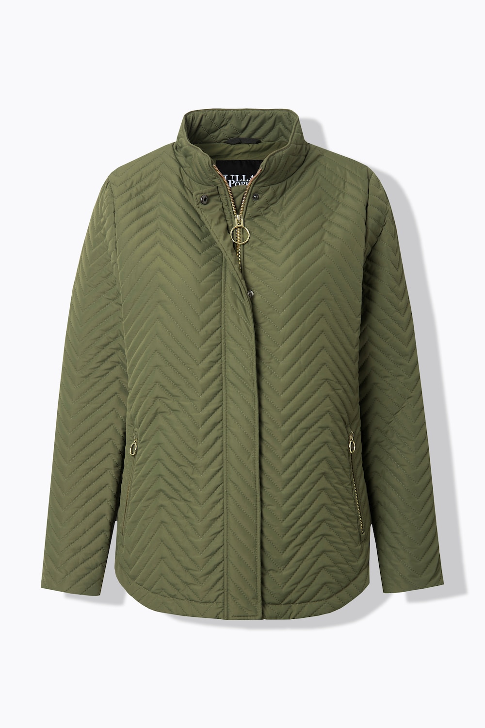 Stora storlekar Quiltad jacka, Dam, grön, storlek: 54/56, Polyester, Ulla Popken