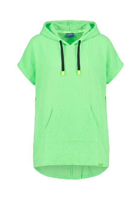 Mikina, krátké rukávy, kapuce