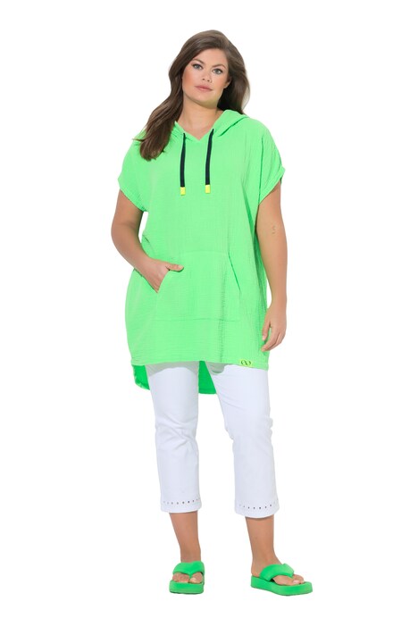 Mikina, krátké rukávy, kapuce