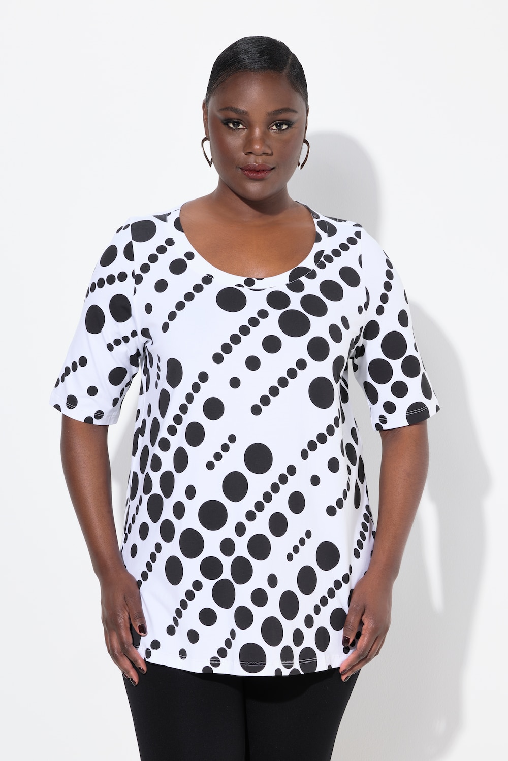 Große Größen T-Shirt, Damen, weiß, Größe: 42/44, Baumwolle, Ulla Popken