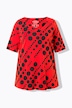 T-shirt, stippen, A-lijn, ronde hals, korte mouwen, pima-katoen
