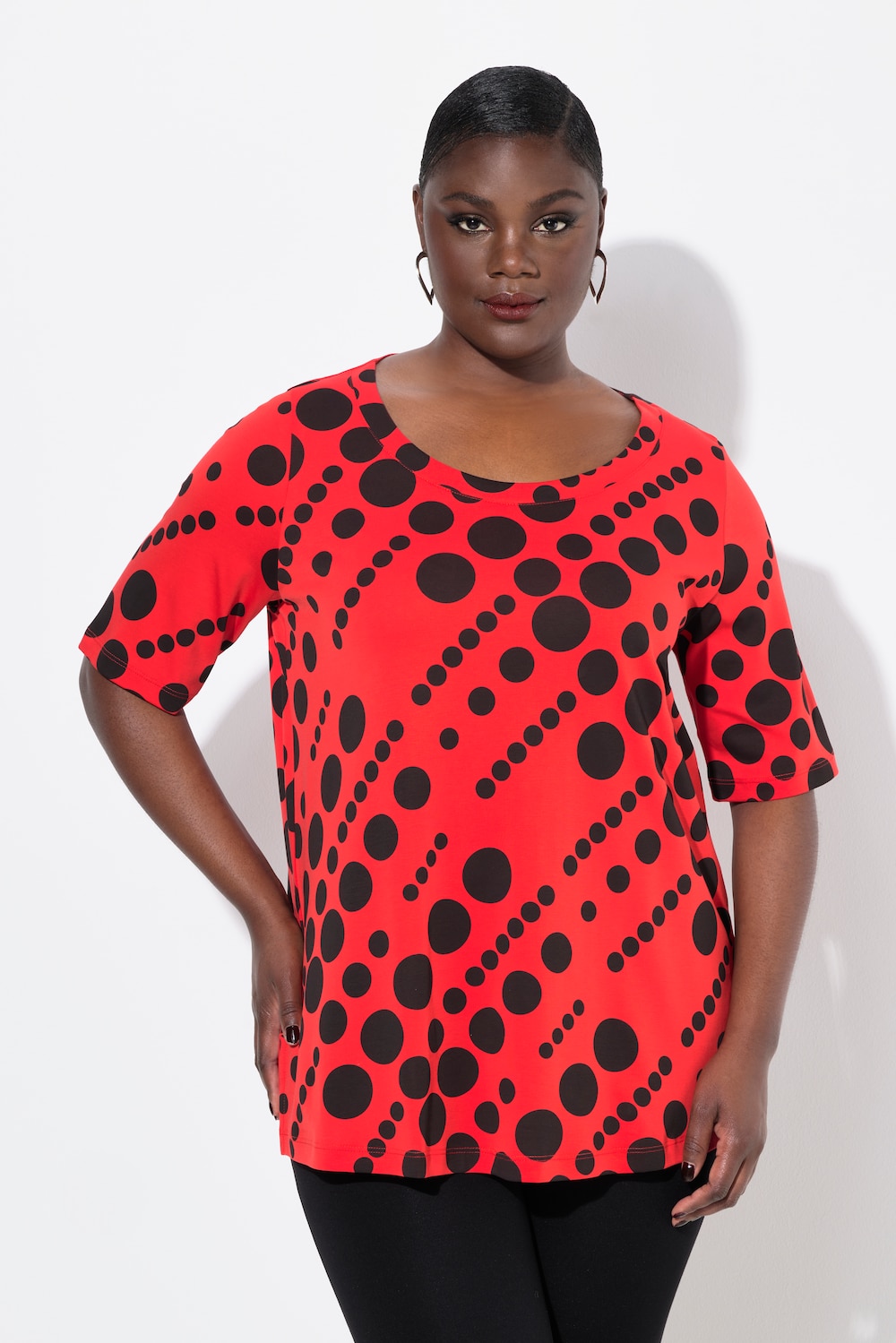 Große Größen T-Shirt, Damen, rot, Größe: 54/56, Baumwolle, Ulla Popken