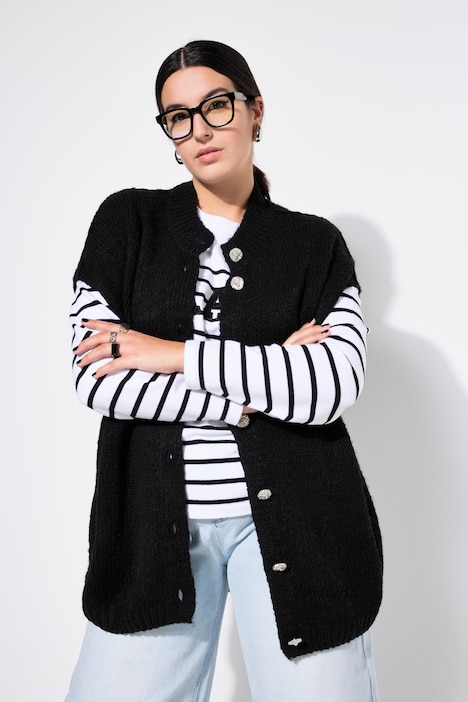 Knit Cap Sleeve Cardigan