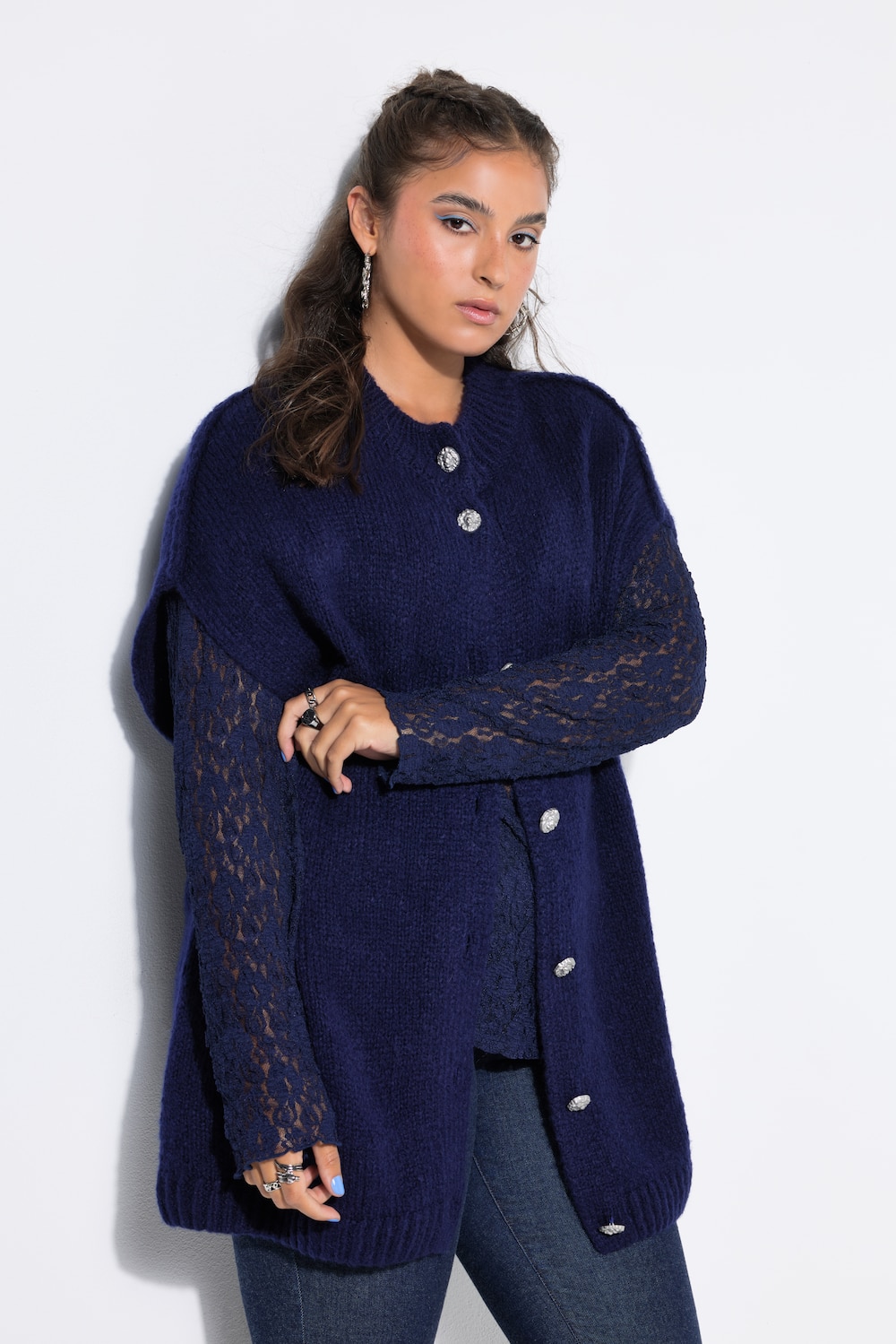 Strickweste, oversized, extra weich