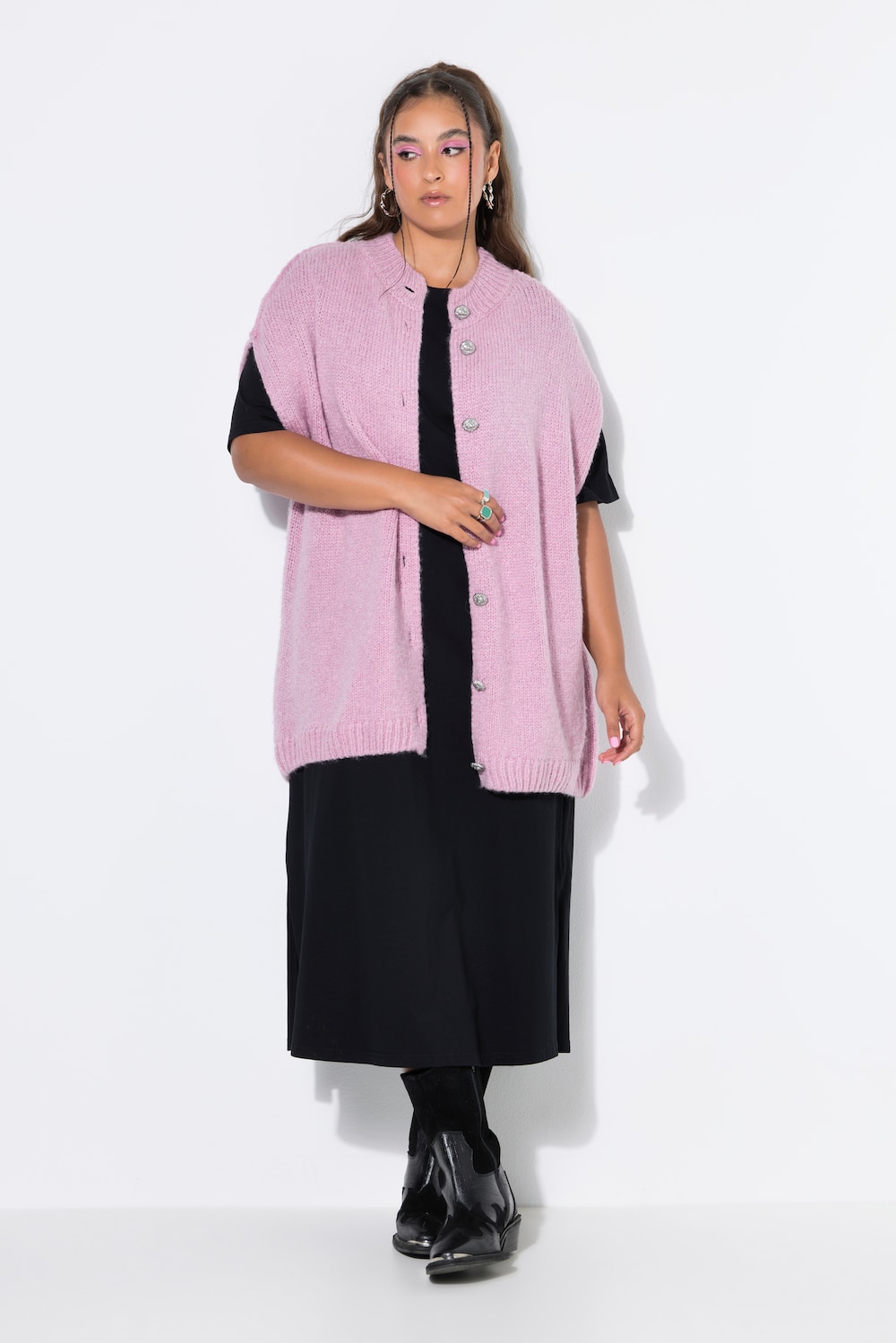Strickweste, oversized, extra weich