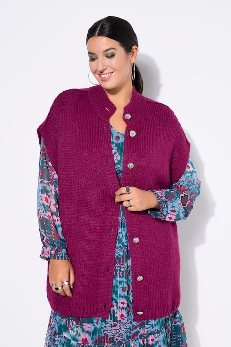 Gebreid vest, oversized, extra zacht