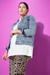 Jeansjacke, Regular Shape, allover Zierperlen