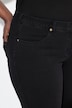 Jeans Mandy, zwart denim, rechte pijpen, elastische tailleband