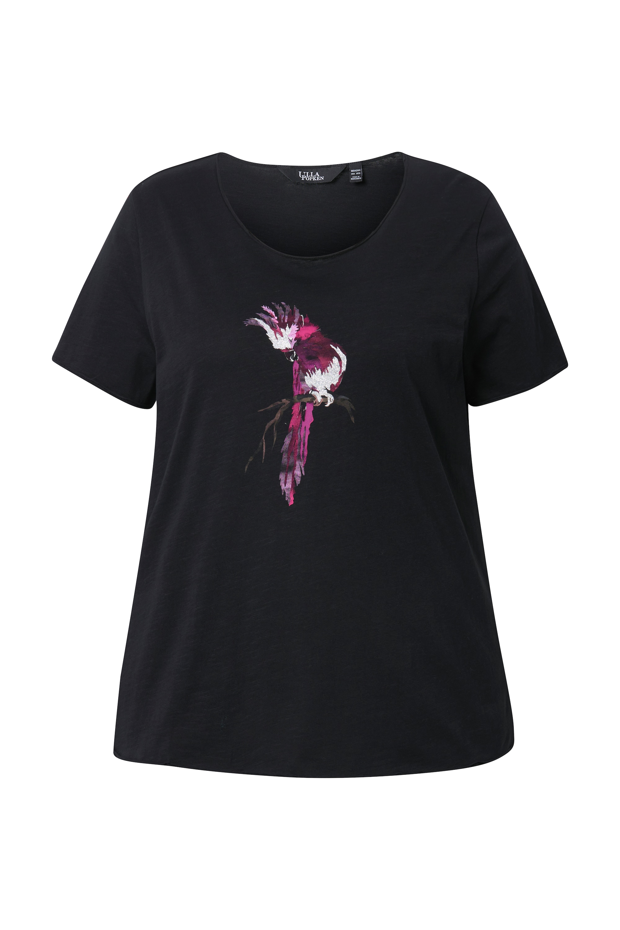 Ulla Popken Damen große Größen T Shirt Papagei Classic Rundhals Halbarm 837510