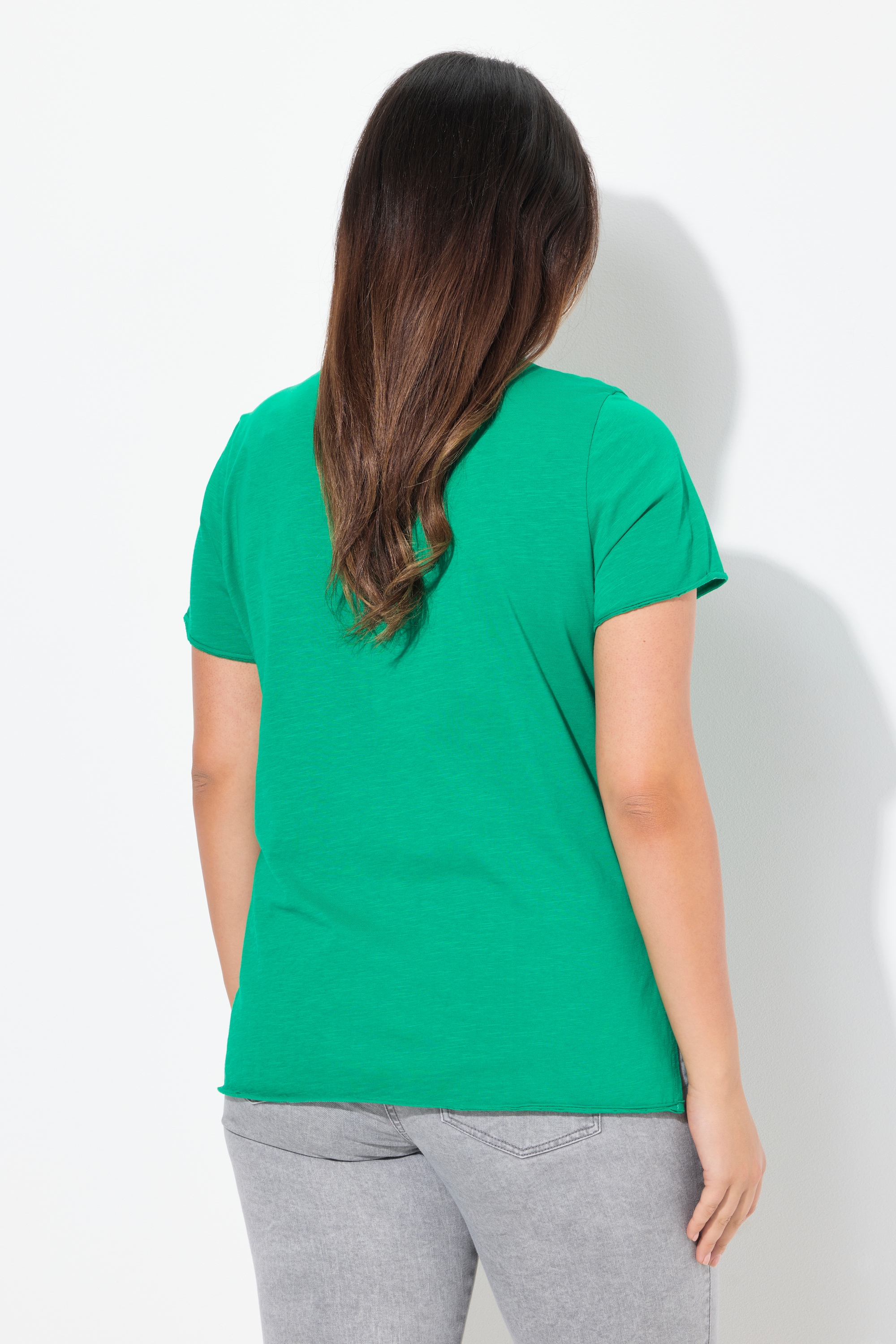Ulla Popken Damen große Größen T Shirt Papagei Classic Rundhals Halbarm 837510