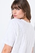Eco Cotton Floral Textured Short Sleeve Tee