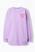 Sweatshirt, extra oversized, HEARTS-Rückenprint