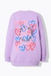 Sweatshirt, extra oversized, HEARTS-Rückenprint
