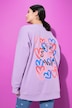 Sweatshirt, extra oversized, HEARTS-Rückenprint