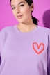 Sweatshirt, extra oversized, HEARTS-Rückenprint