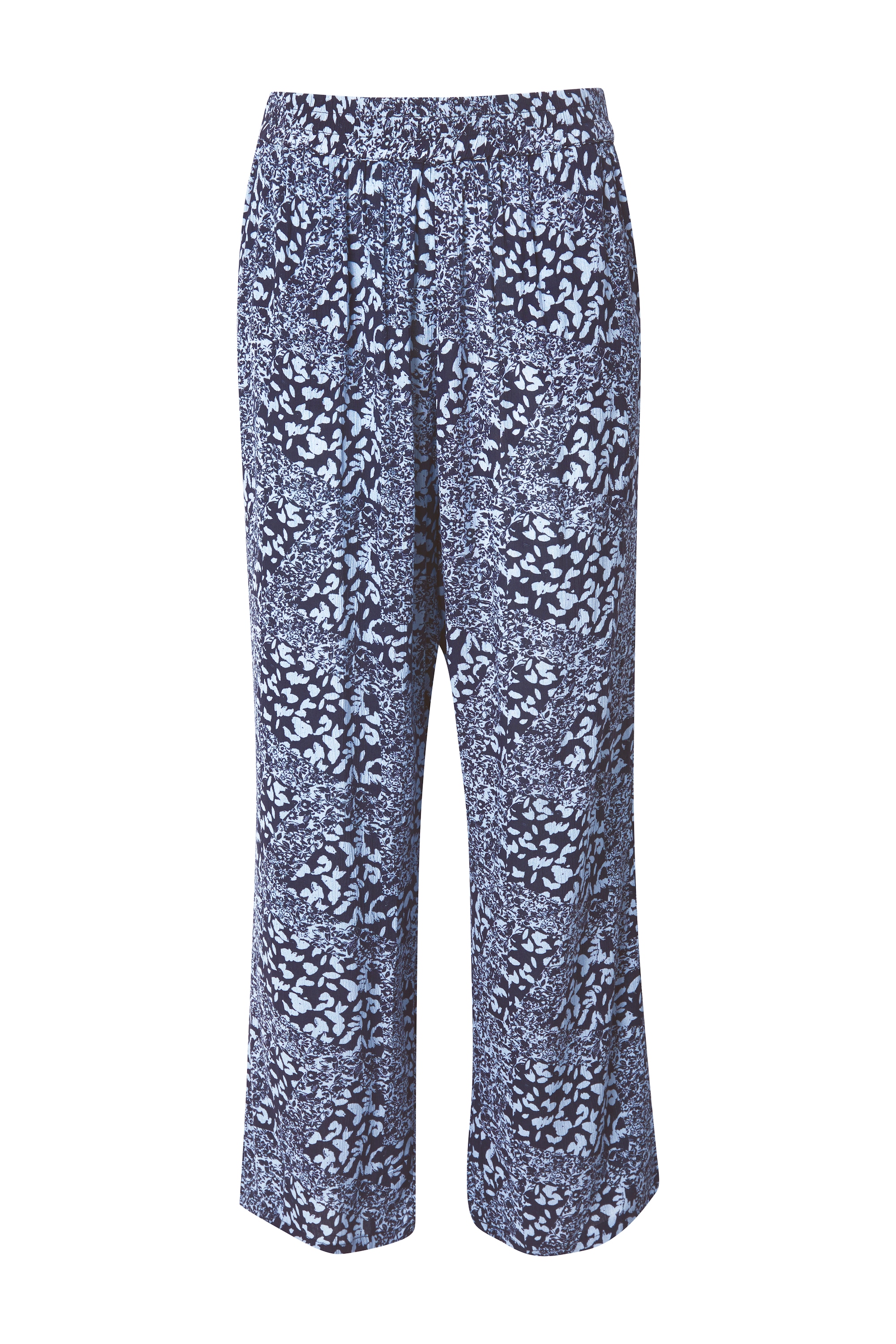 Ulla Popken Damen große Größen Hose Rose weites Bein Elastikbund Krepp 837522