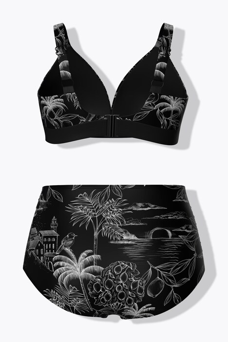 Bikini, palmy, bez miękkich miseczek, regulowane ramiączka, z recyklingu