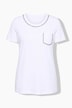 T-Shirt, bequeme Passform, Zierketten