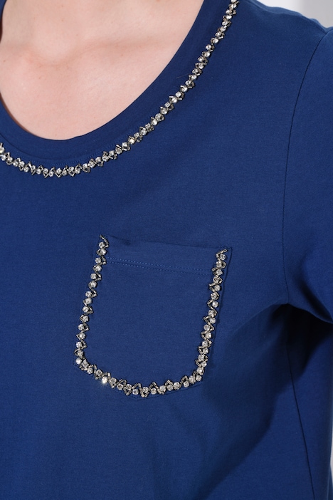 T-shirt avec « collier » fantaisie, coupe confortable
