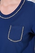 T-shirt avec « collier » fantaisie, coupe confortable