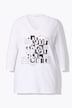 T-shirt, A-lijn, statement, 3/4-mouwen