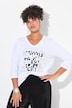 T-shirt, A-lijn, statement, 3/4-mouwen