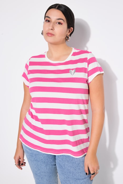 Striped Cap Sleeve Tee