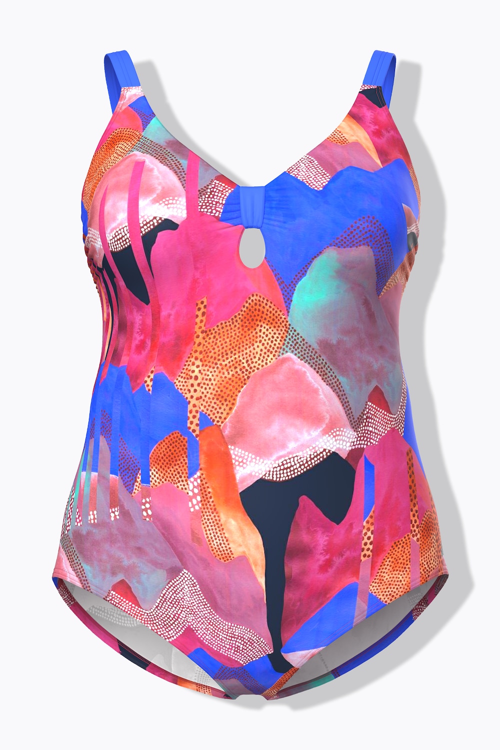 Stora storlekar Baddräkt, Dam, rosa, storlek: 50, Polyester/Elastan, Ulla Popken
