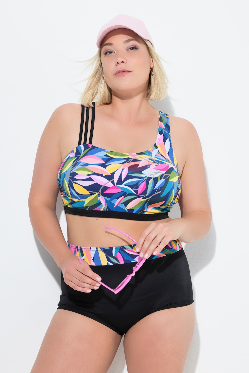 Bikini, Blätter, Softcups, 3er-Träger, recycelt